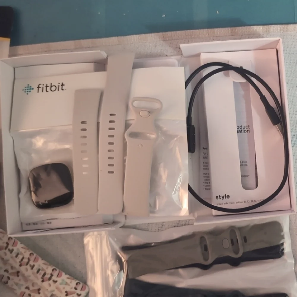 Fitbit Sense Gold and White Smartwatch - Picture 2 of 5
